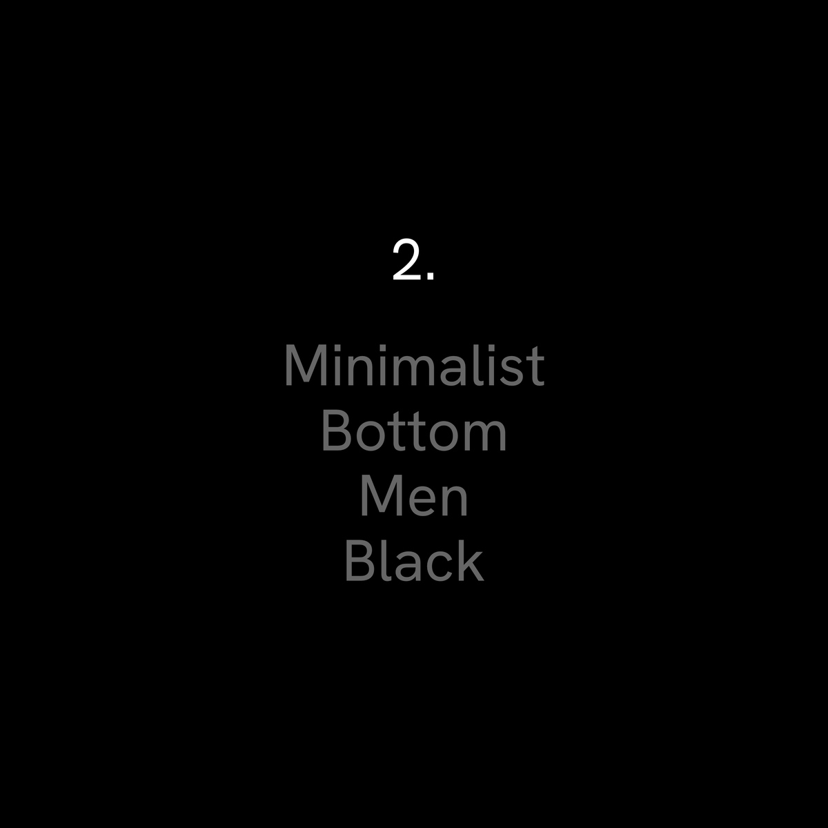 Minimalist Scrub Pant (Black)