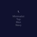 Minimalist V-Neck Scrub Top (Navy)
